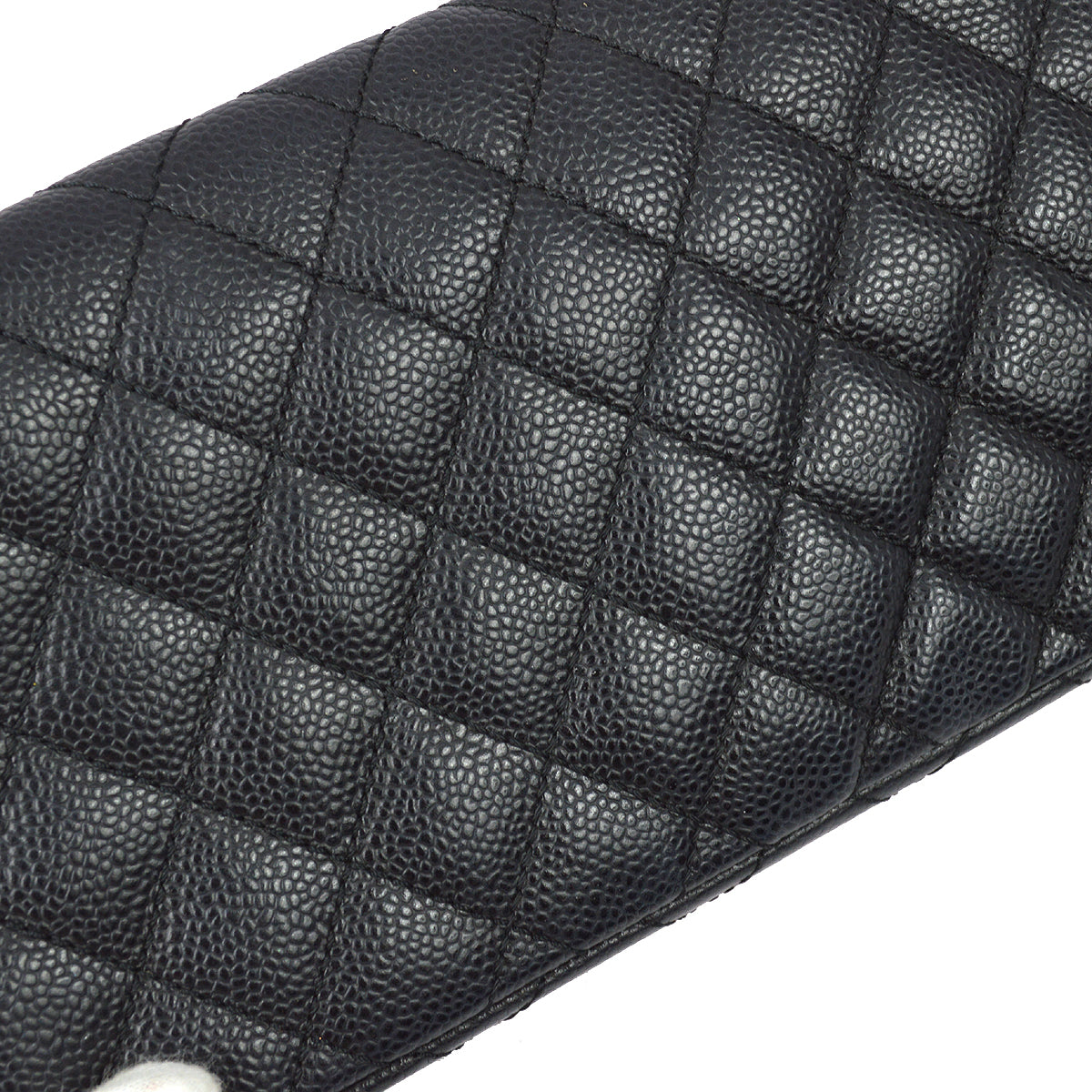 Chanel 2005-2006 Black Caviar Skin East West Flap Bag SHW