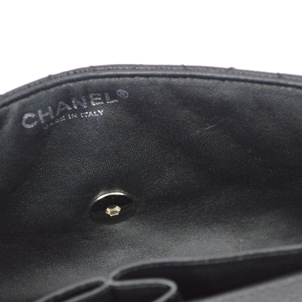 Chanel 2005-2006 Black Caviar Skin East West Flap Bag SHW