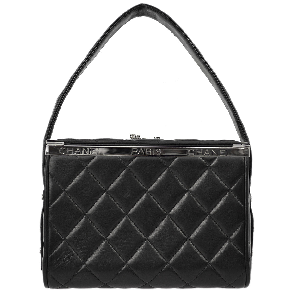 Chanel 1996-1997 Black Lambskin Handbag