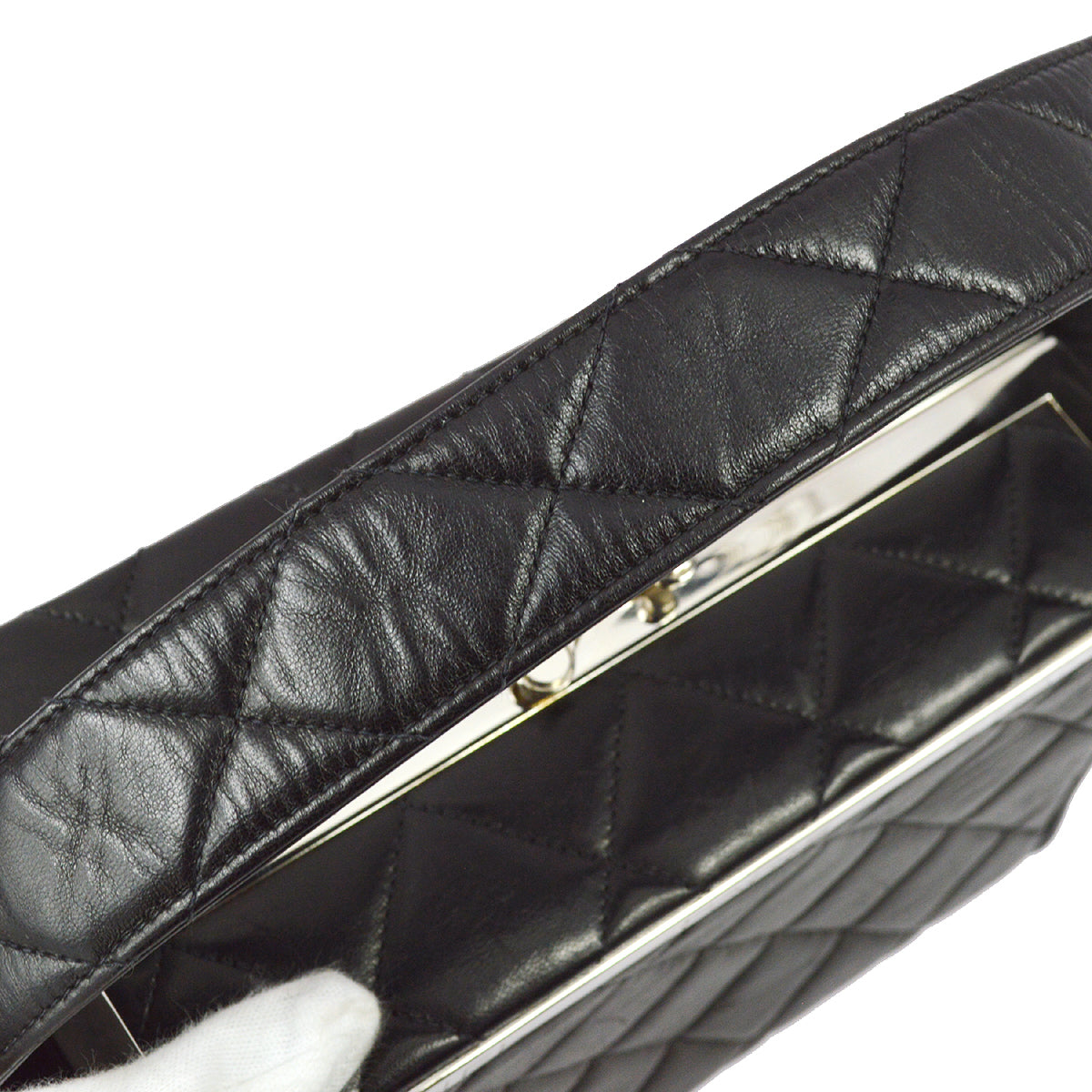 Chanel 1996-1997 Black Lambskin Handbag
