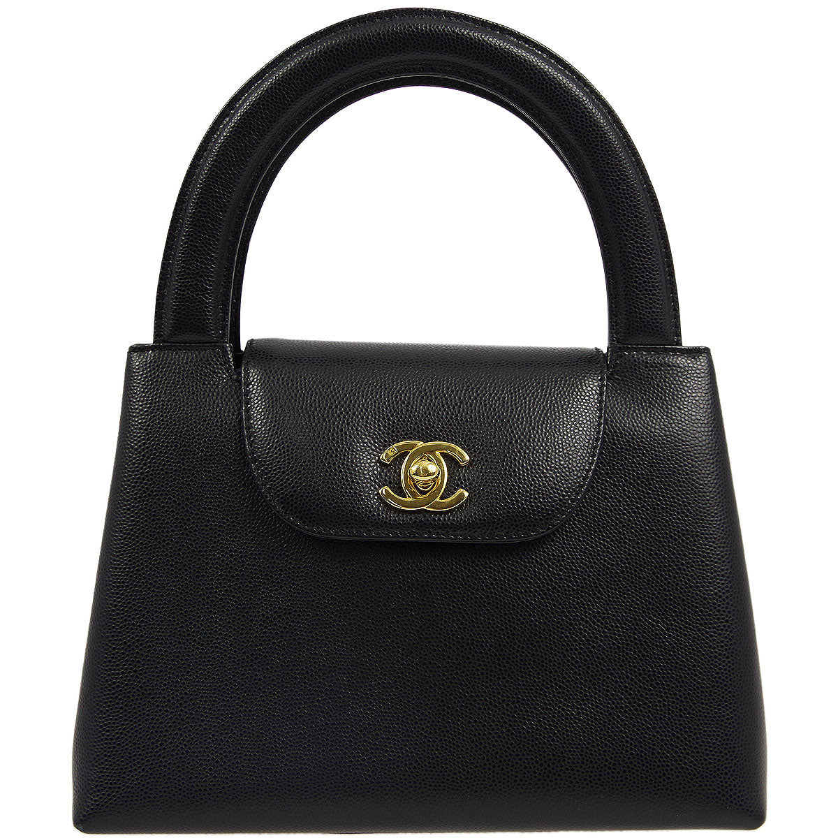 Chanel * 1997-1999 Black Caviar Small Shopping Handbag