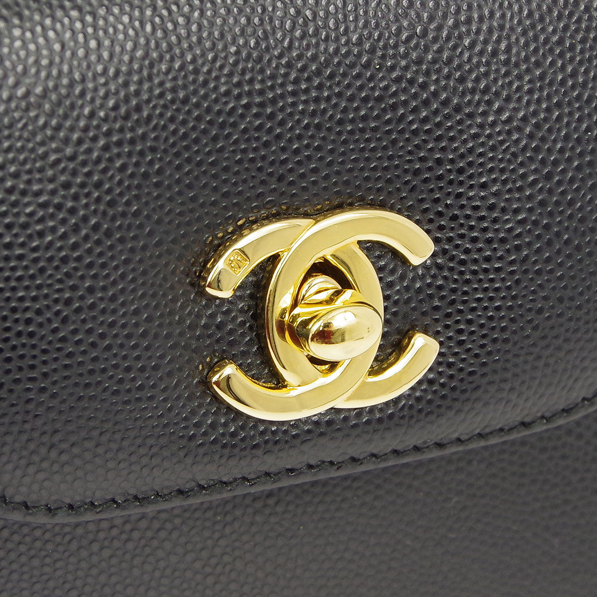 Chanel * 1997-1999 Black Caviar Small Shopping Handbag