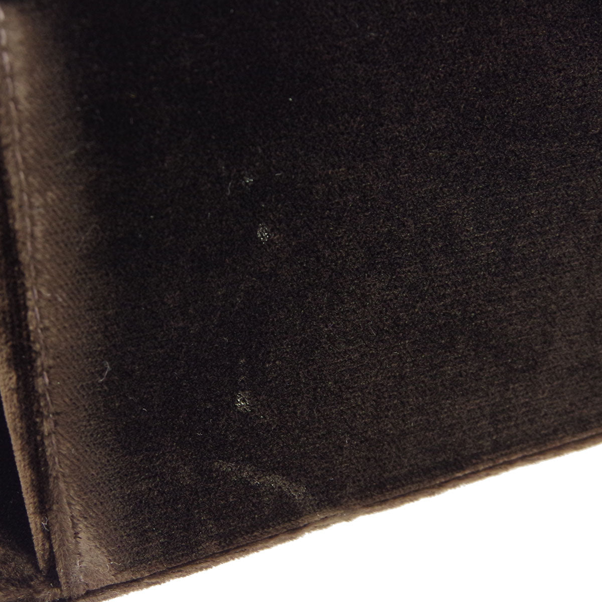 Chanel * 1997-1999 Dark Brown Velvet Double Sided Turnlock Handbag