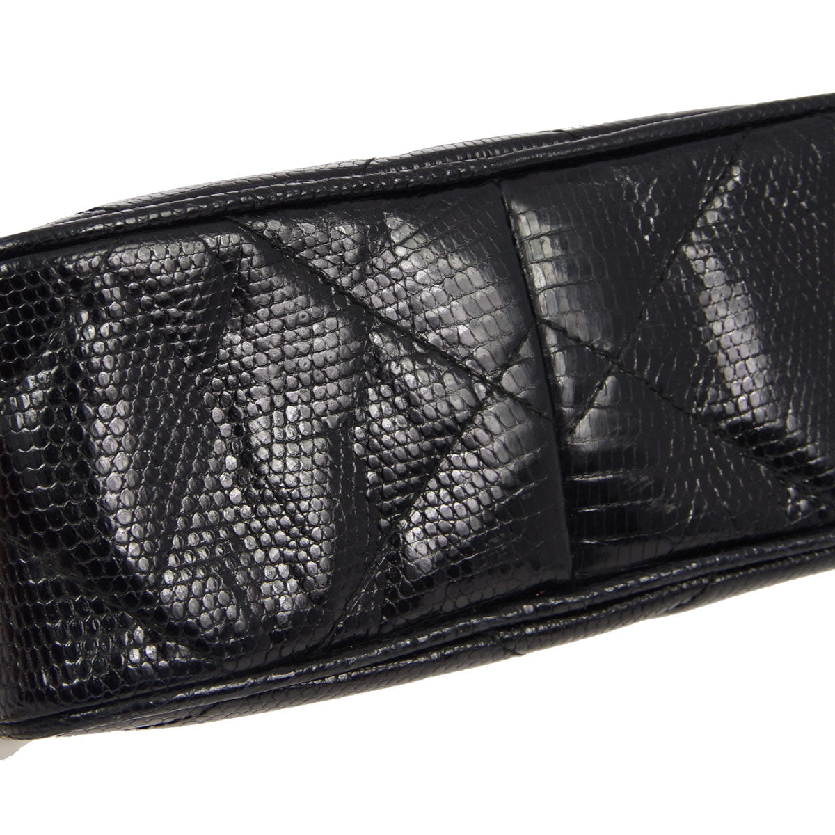 Chanel * 1986-1988 Black Lizard Mini Camera Bag