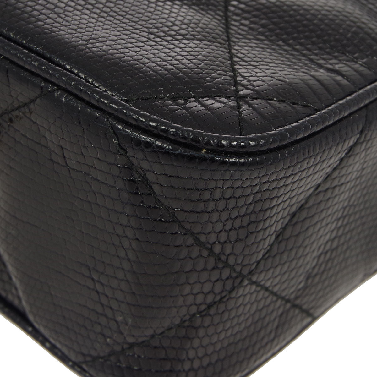 Chanel * 1986-1988 Black Lizard Mini Camera Bag