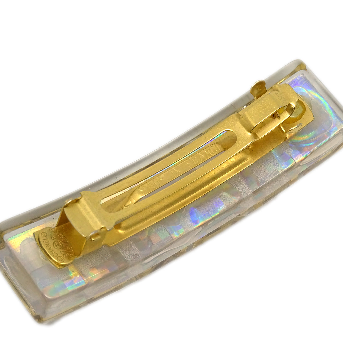 Chanel Hair Clip Hairpin Barrette Clear 97P/62
