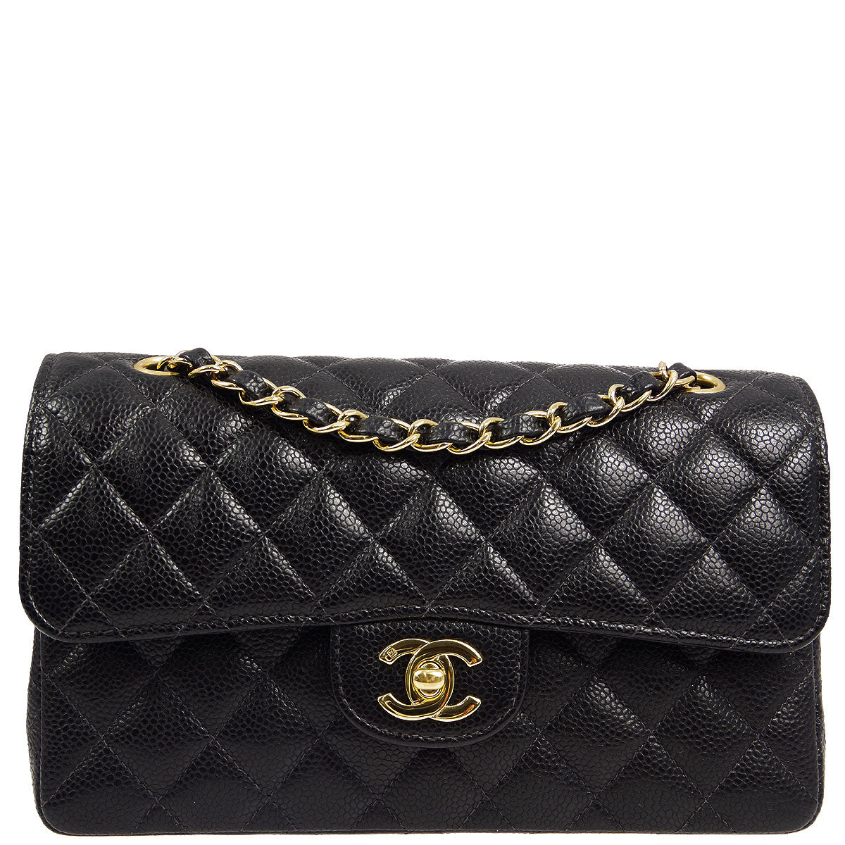 Chanel * 2004-2005 Black Caviar Small Classic Double Flap Bag