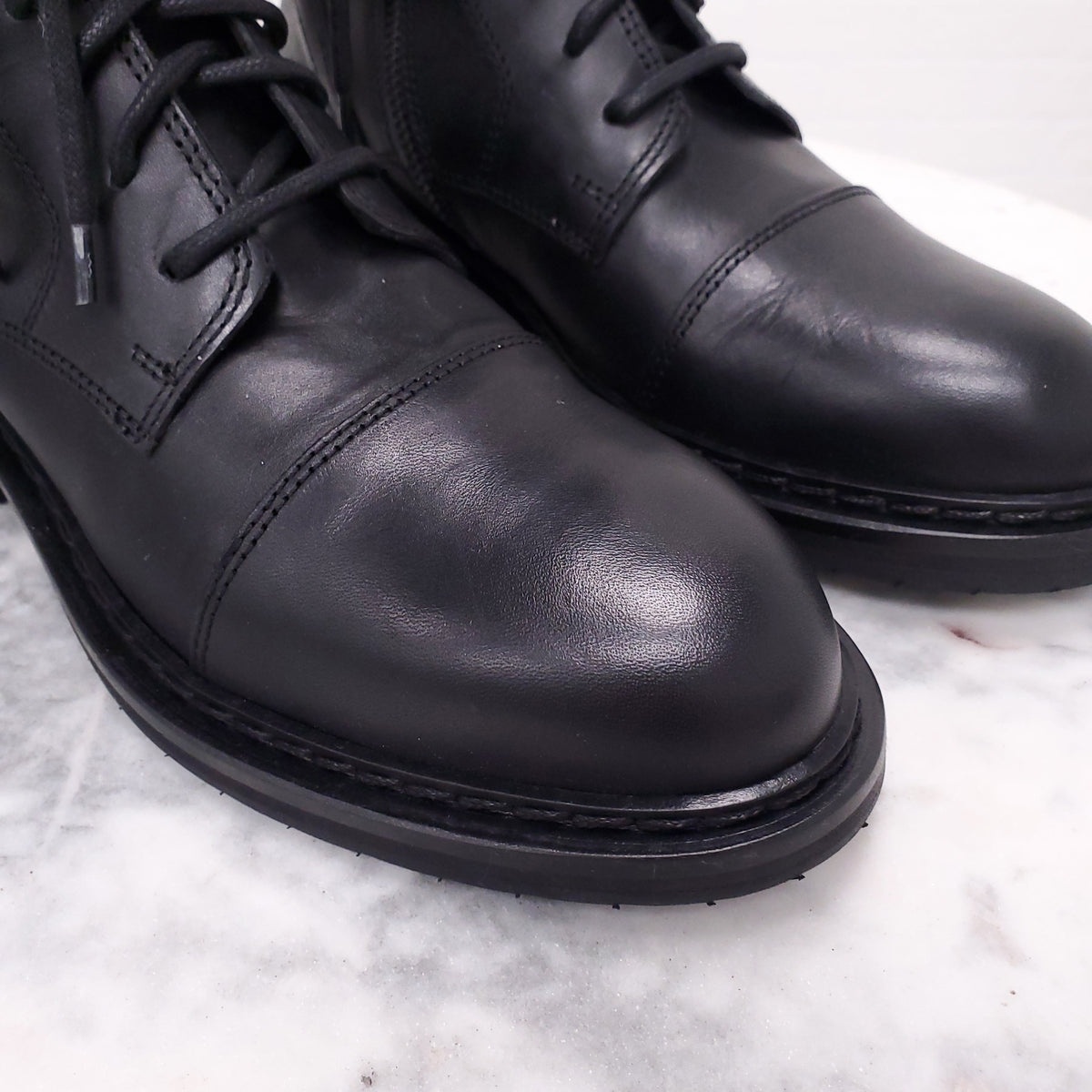 ANN DEMEULEMEESTER BLACK SANTIAGO LACE UP BOOTS - SIZE 36 ($2800)