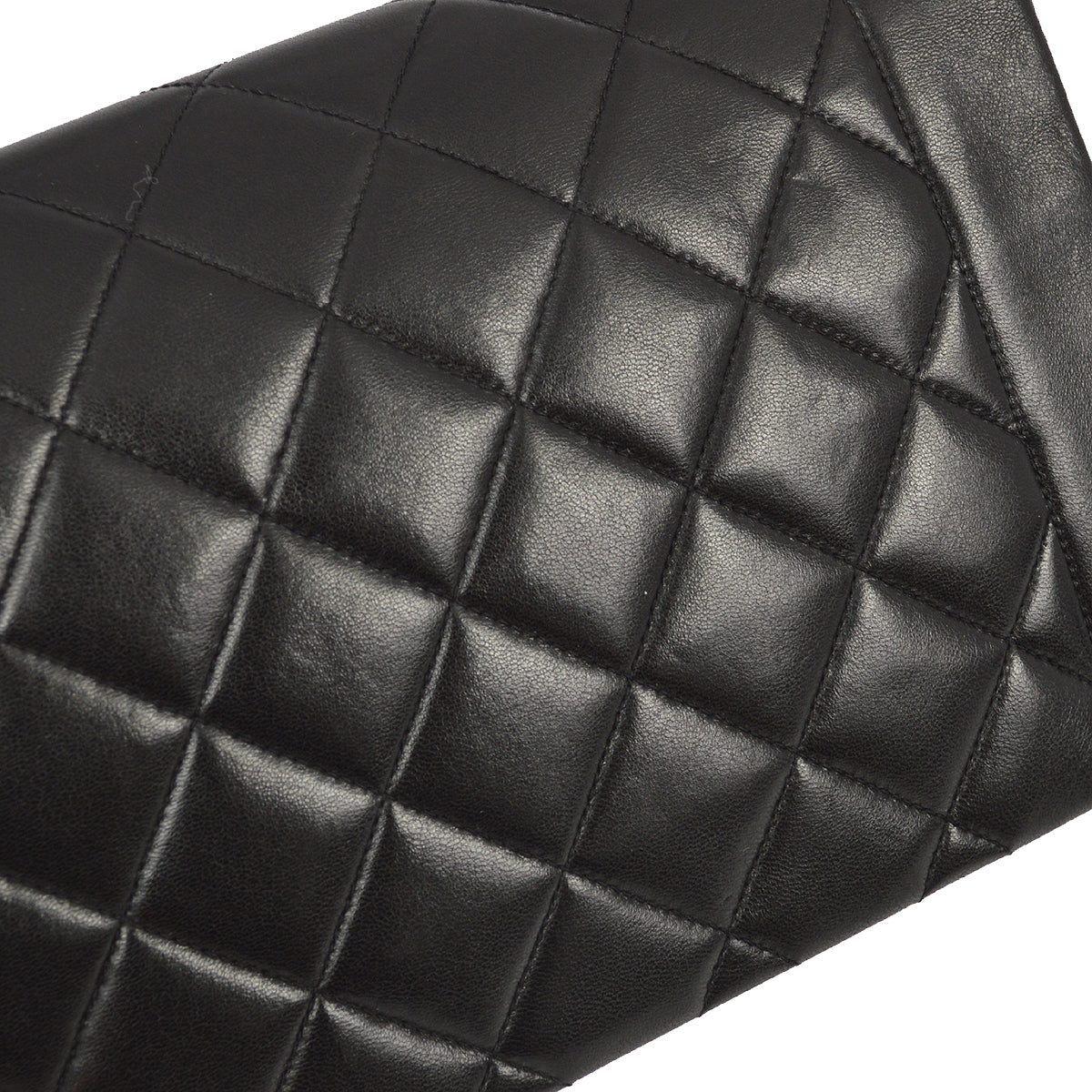 Chanel 1991-1994 Black Lambskin Medium Diana Flap Bag