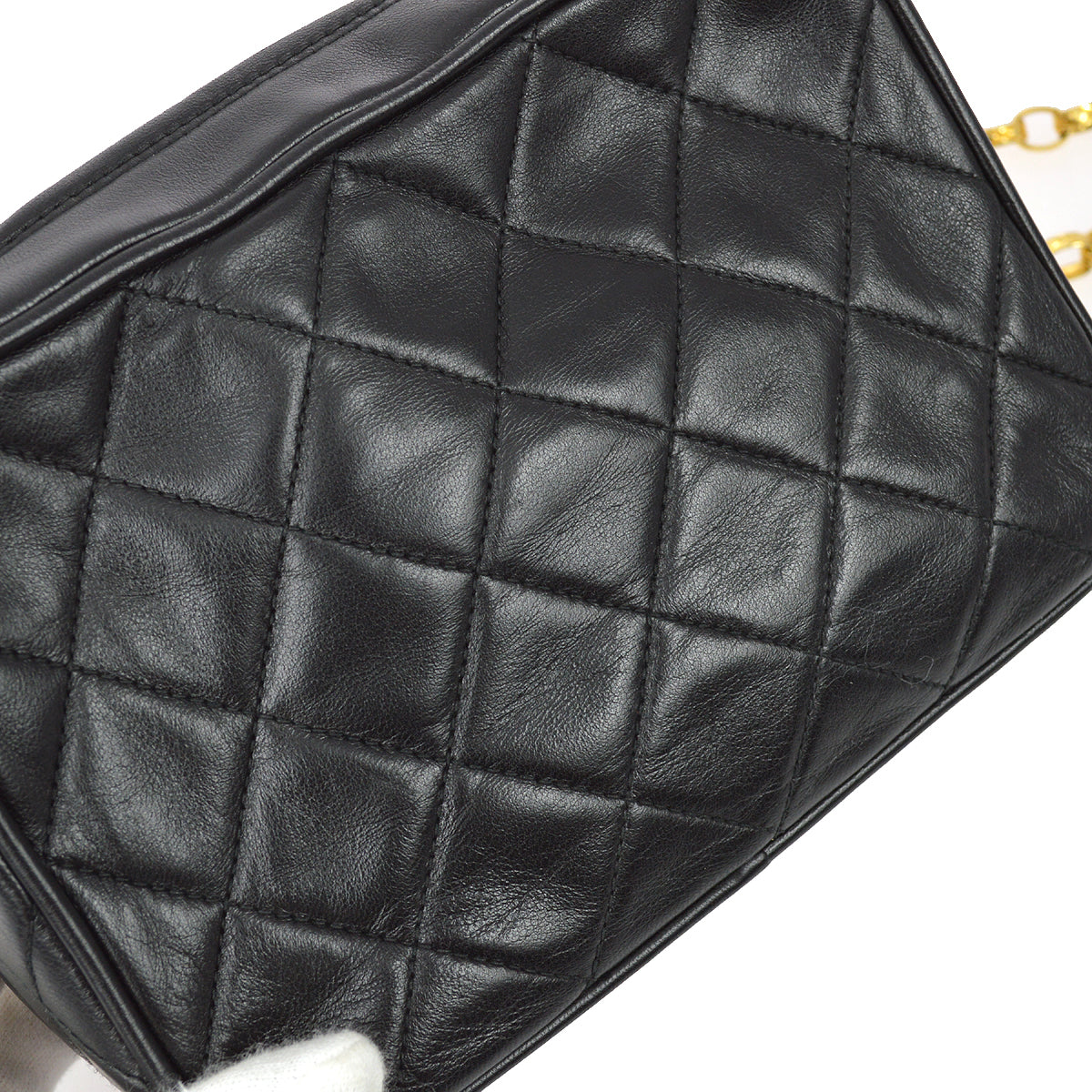 Chanel 1996-1997 Black Lambskin Camera Bag Mini