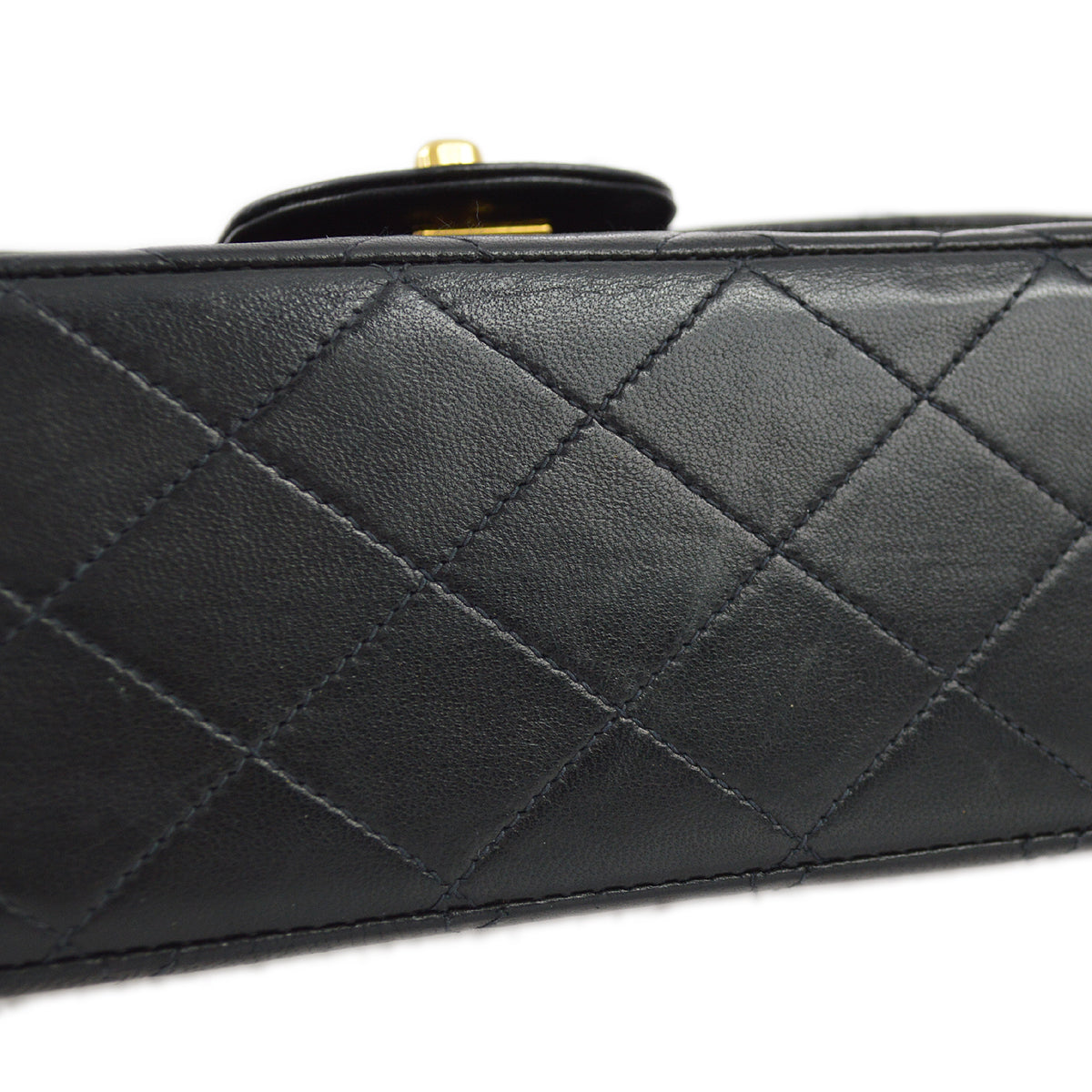 Chanel 1991-1994 Black Lambskin Medium Classic Double Flap Bag