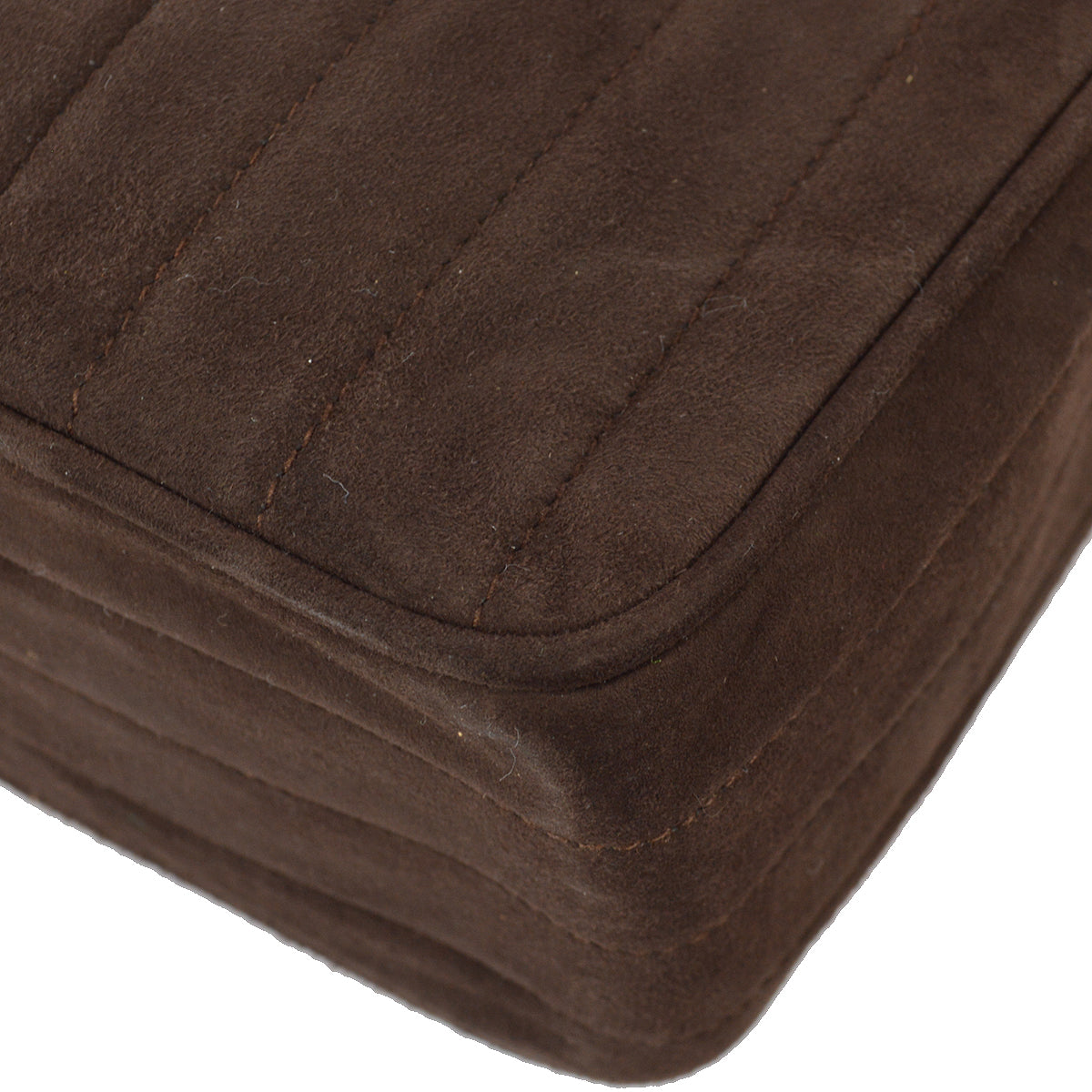 Chanel 1991-1994 Brown Suede Mademoiselle Camera Bag Mini