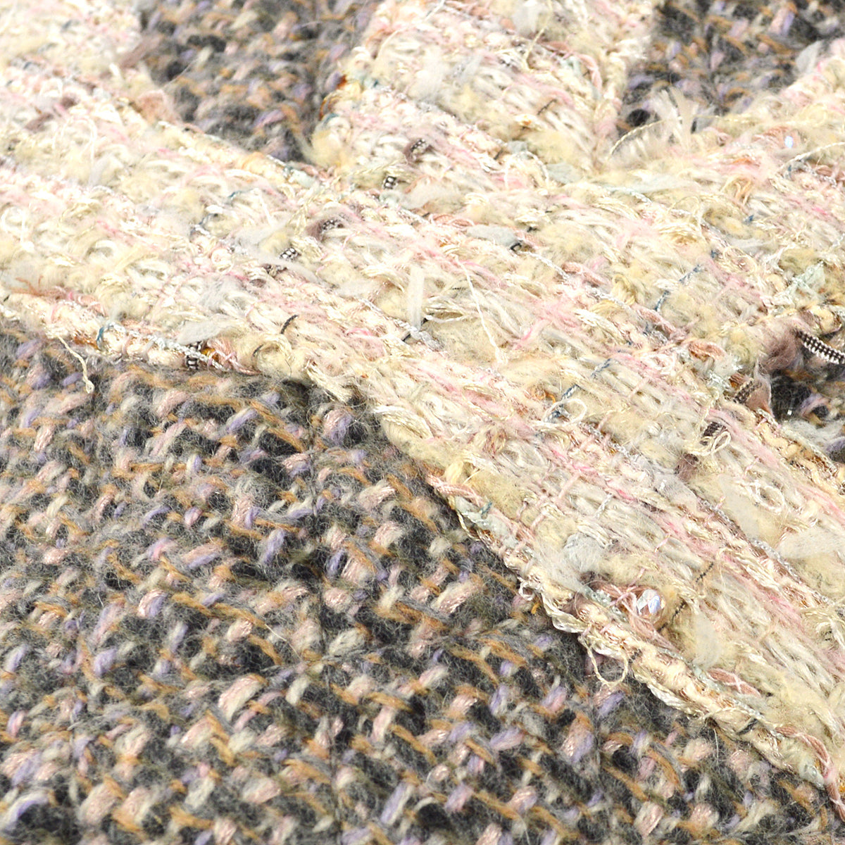 Chanel 2004-2005 Pink Tweed Cambon Ligne Tote Handbag