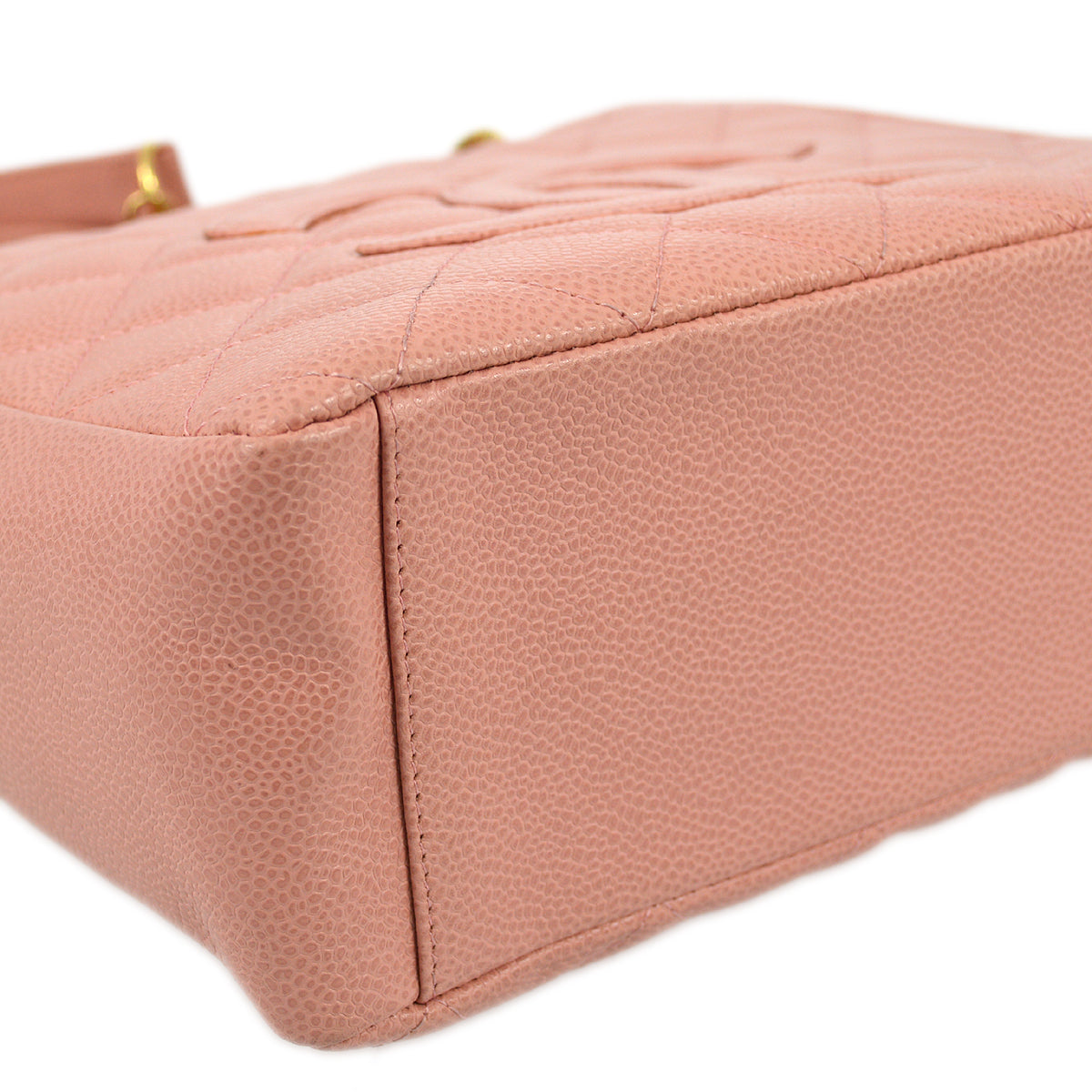 Chanel 2003-2004 Pink Caviar Skin Petite Shopping Tote PST Handbag