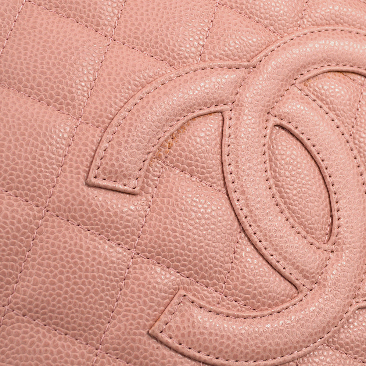 Chanel 2003-2004 Pink Caviar Skin Petite Shopping Tote PST Handbag