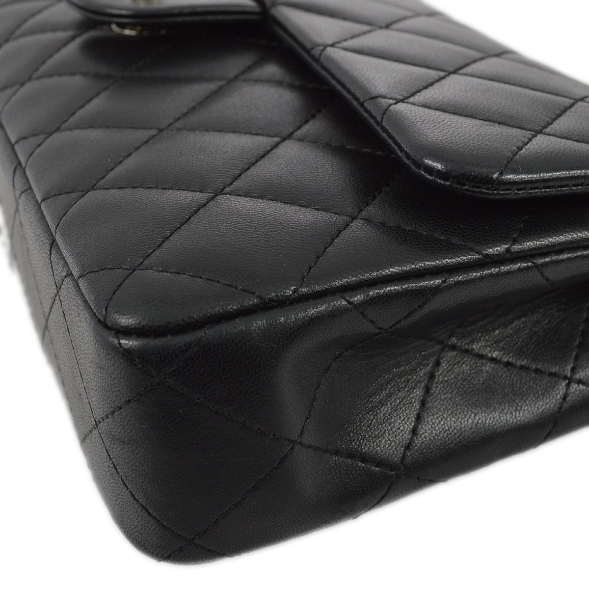 Chanel 2005-2006 Black Lambskin East West Shoulder Bag