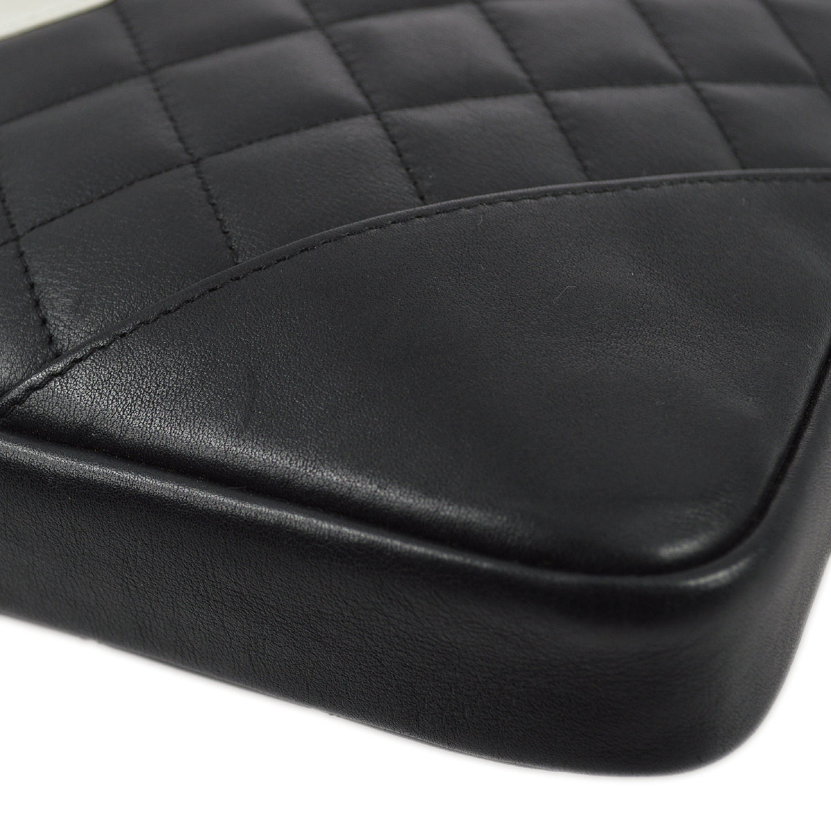 Chanel 2003-2004 Black Calfskin Cambon Ligne Shoulder Bag