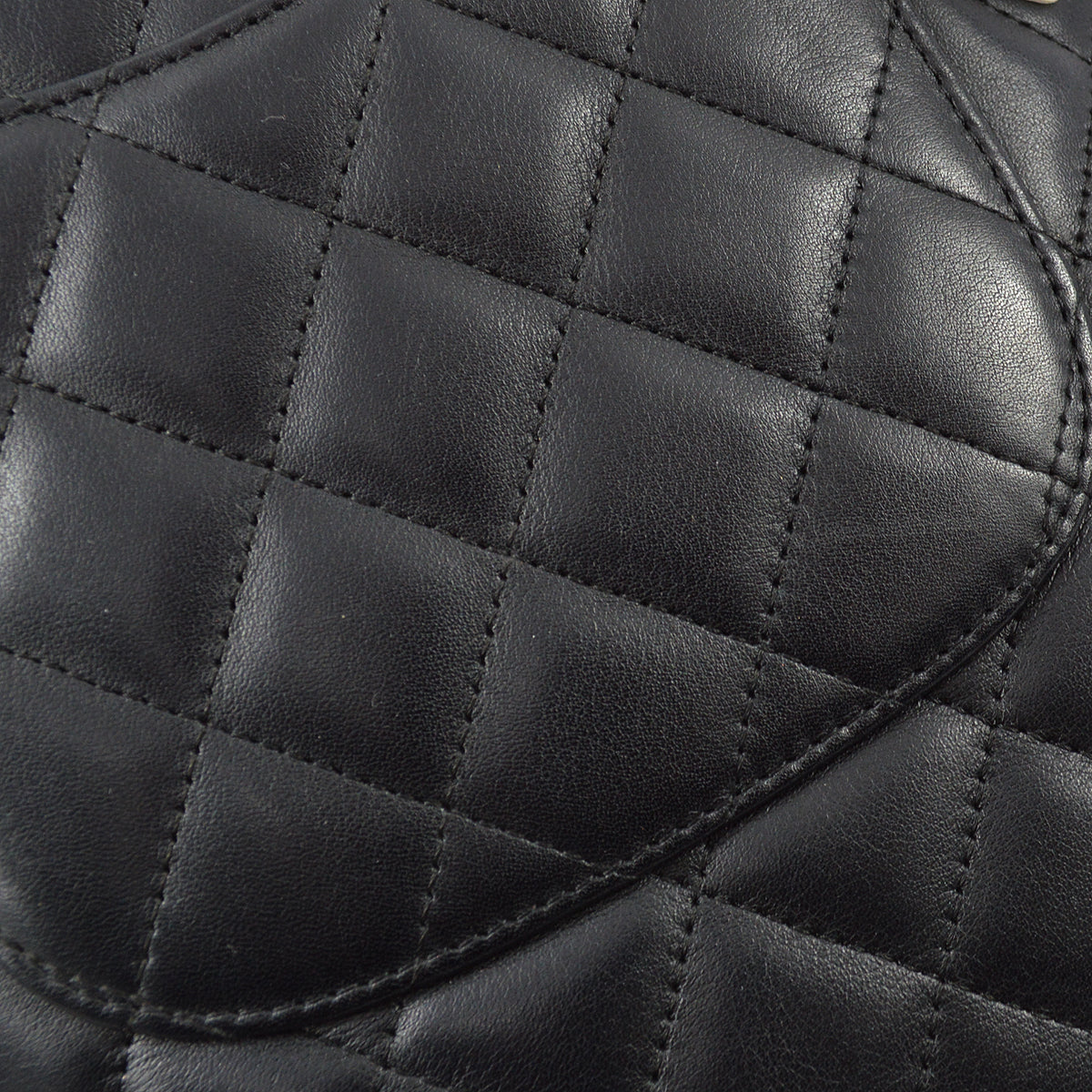 Chanel 2003-2004 Black Calfskin Cambon Ligne Shoulder Bag