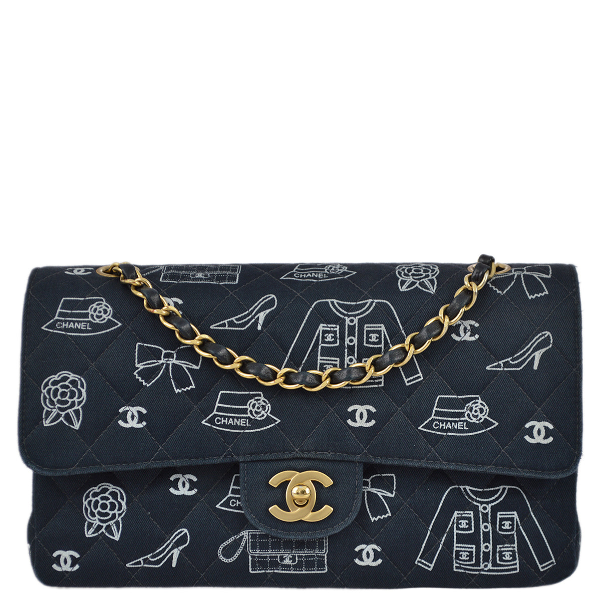 Chanel Fall 2002 Canvas Medium Classic Double Flap Bag