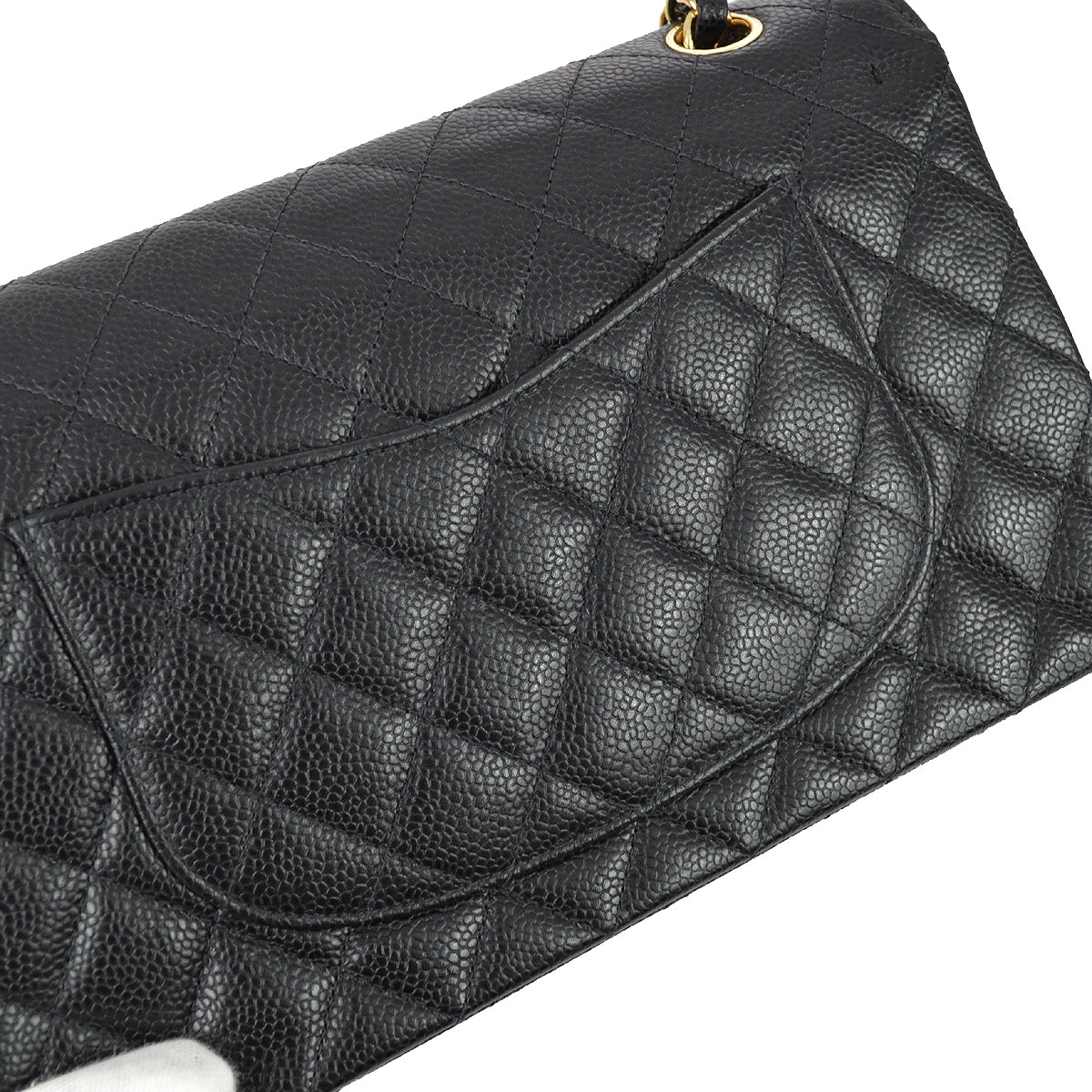 Chanel 2003-2004 Black Caviar Medium Classic Double Flap Bag