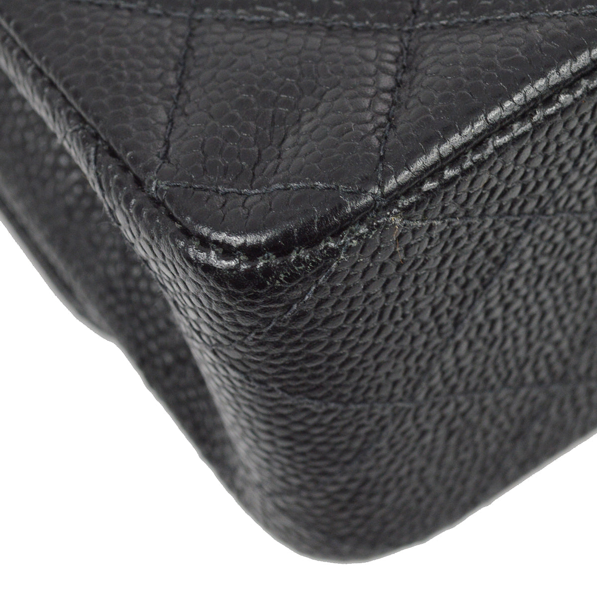 Chanel 2003-2004 Black Caviar Medium Classic Double Flap Bag