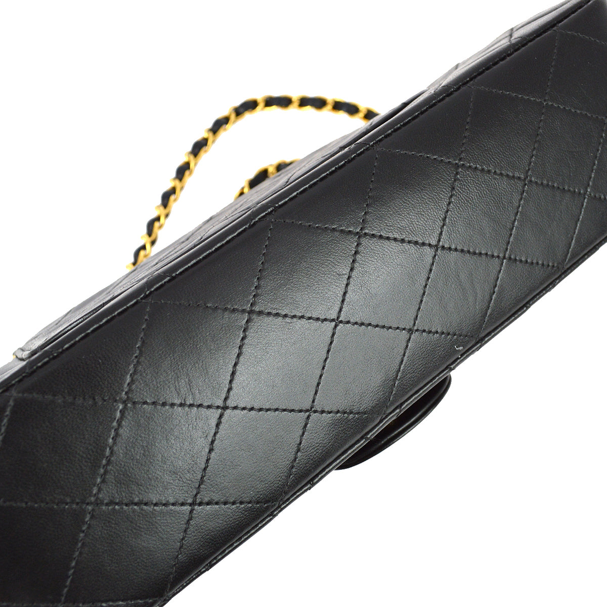 Chanel 1997-1999 Black Lambskin Medium Classic Double Flap Bag