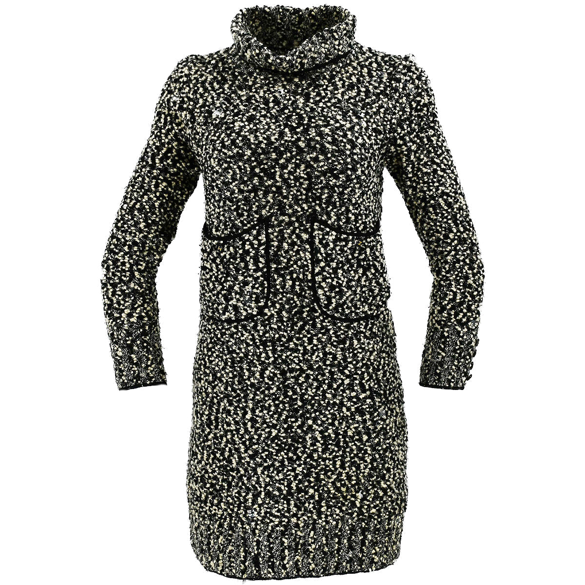 Chanel Fall 1994 roll-neck two-tone minidress #42