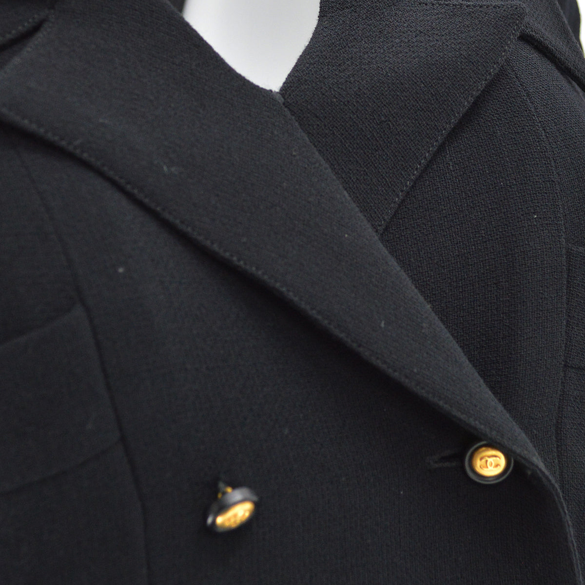 Chanel 1996 fall peak-lapel wool coat #42
