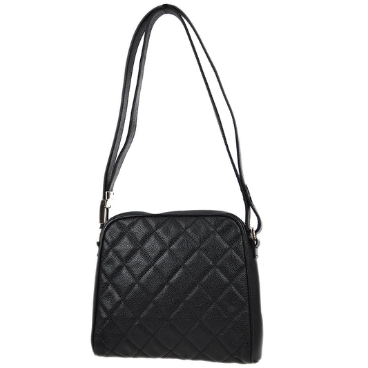 Chanel 1989-1991 Black Caviar Shoulder Bag