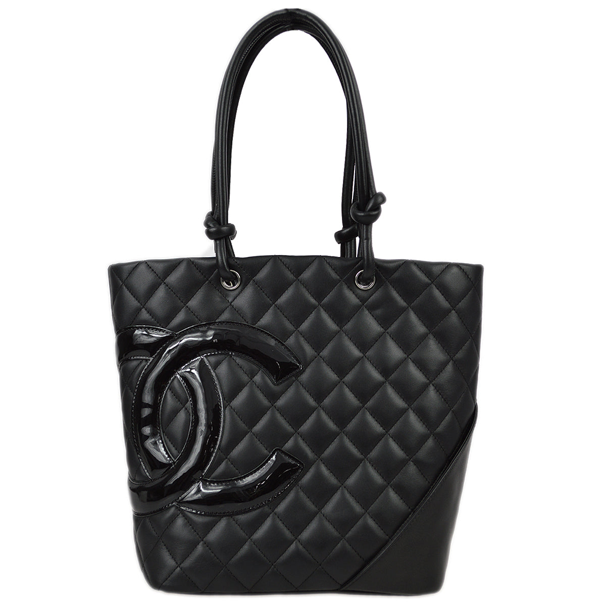 Chanel 2008-2009 Black Calfskin Cambon Ligne Tote Handbag