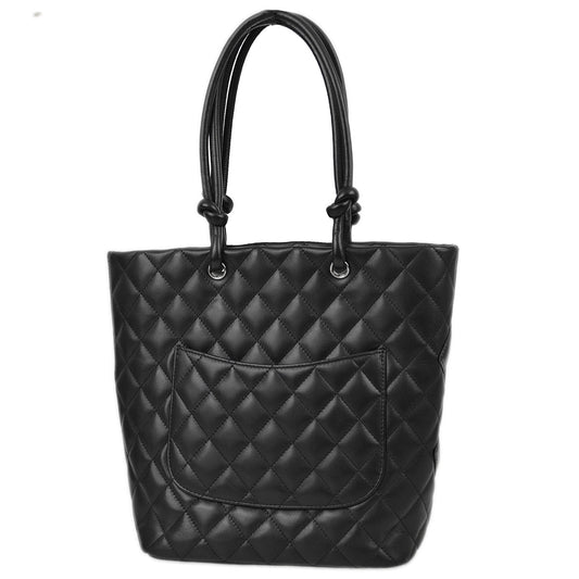 Chanel 2008-2009 Black Calfskin Cambon Ligne Tote Handbag