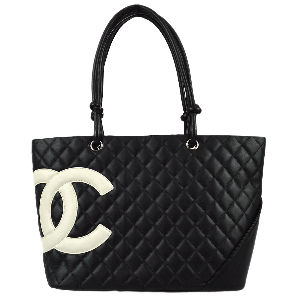 Chanel 2004-2005 Black Calfskin Cambon Ligne Tote
