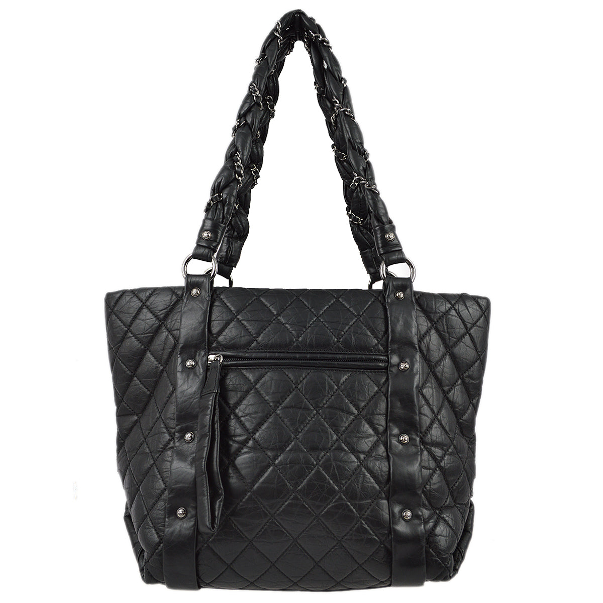 Chanel 2005-2006 Black Nylon Tote Handbag
