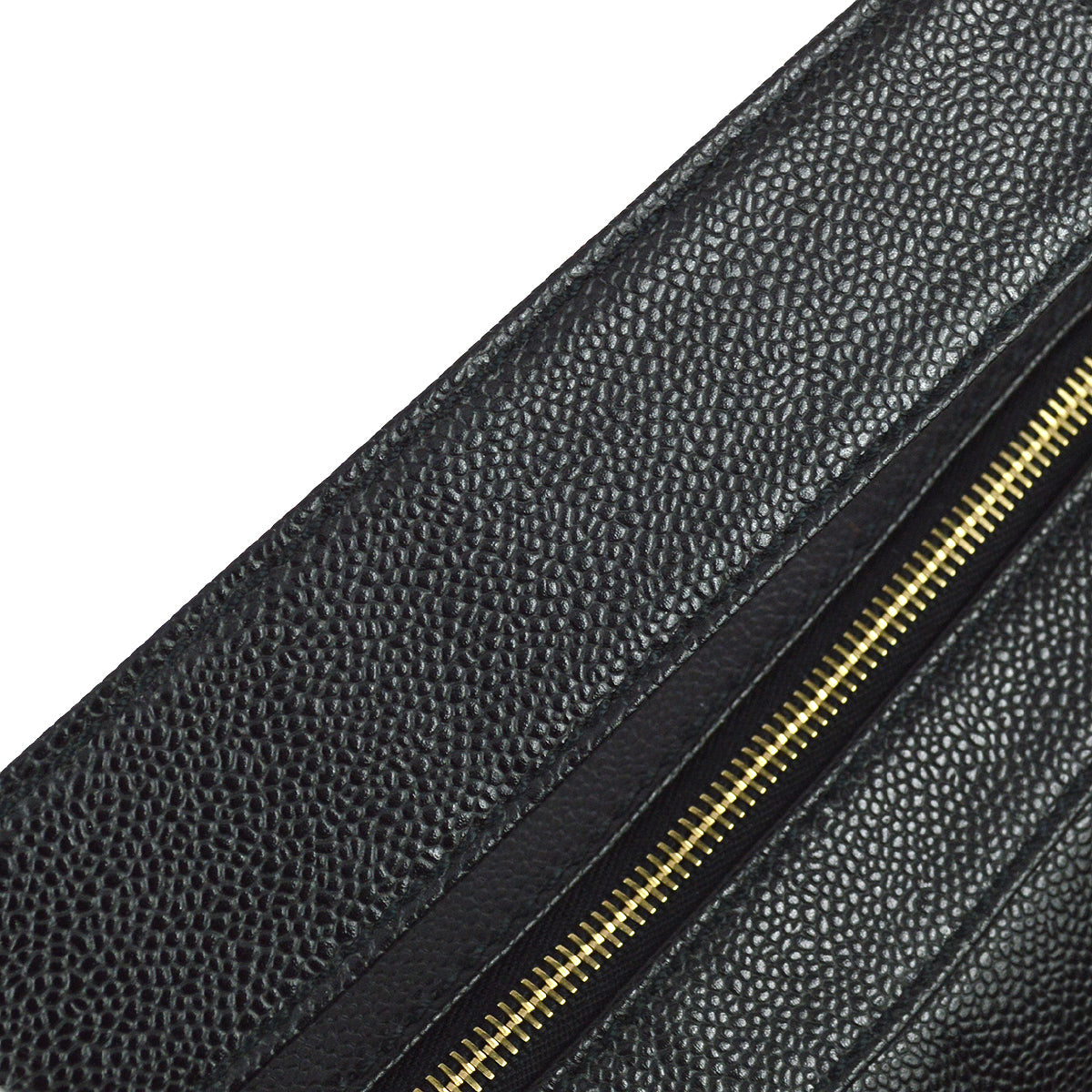 Chanel 2001-2003 Black Caviar Acrylic Chain Shoulder Bag