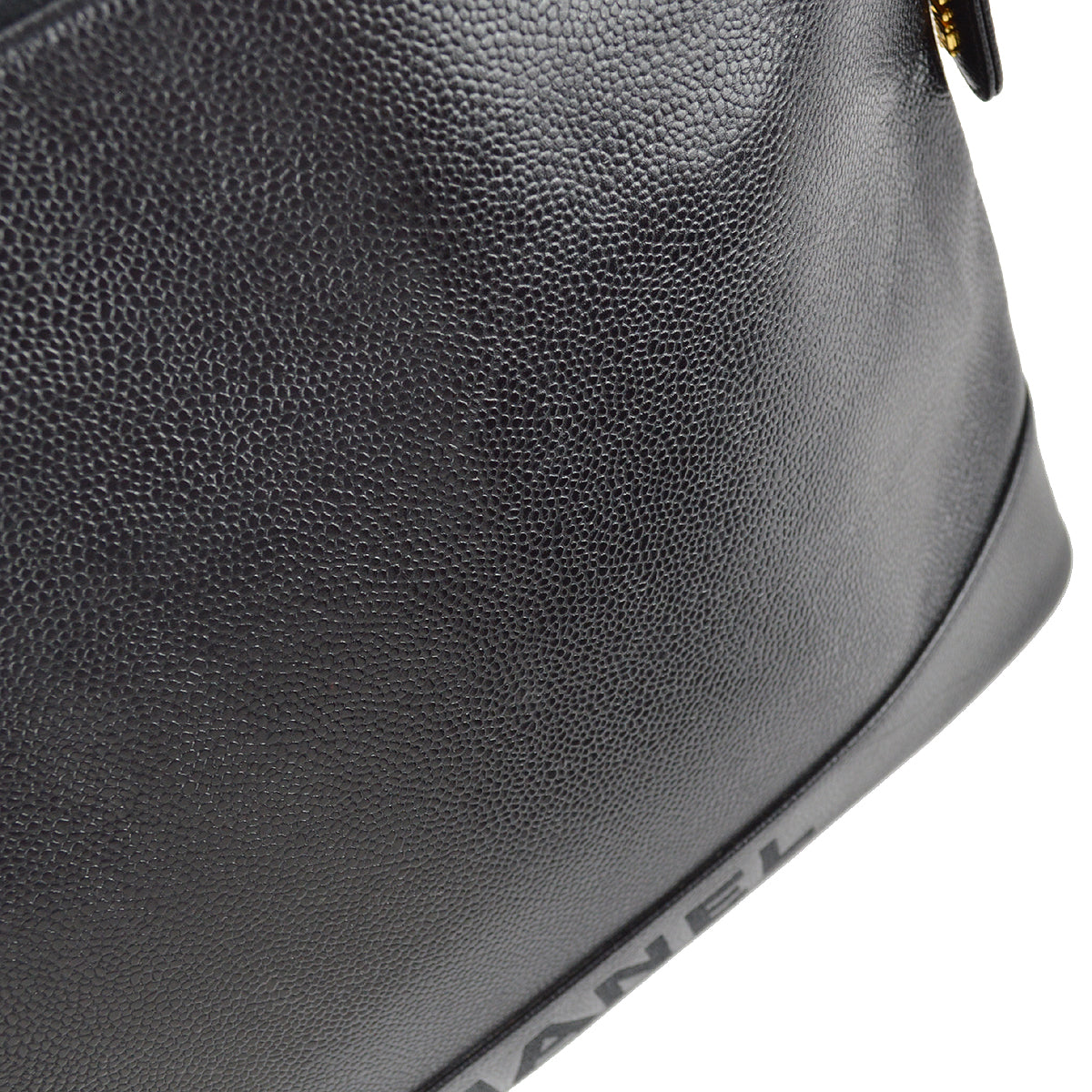 Chanel 1996-1997 Black Caviar Shoulder Tote