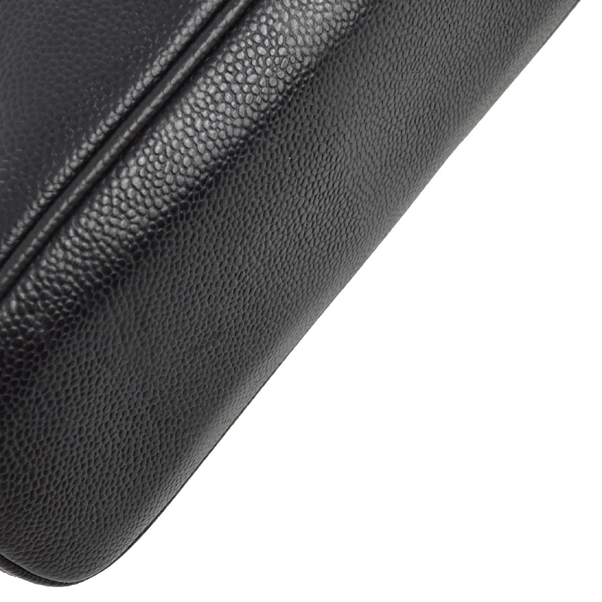 Chanel 1996-1997 Black Caviar Shoulder Tote