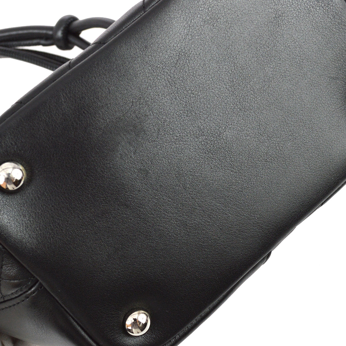 Chanel 2004-2005 Black Calfskin Cambon Ligne Tote Handbag