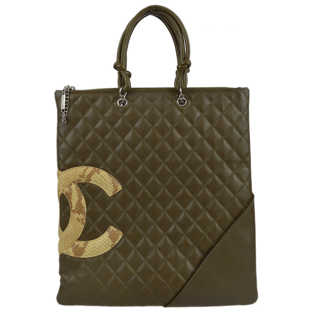 Chanel 2004-2005 Calfskin Cambon Ligne Tote Handbag