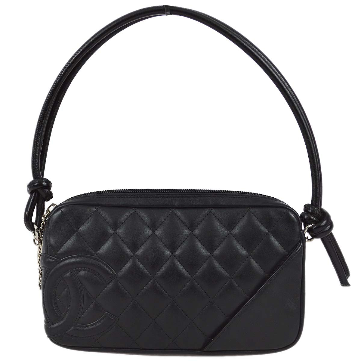 Chanel 2003-2004 Black Calfskin Cambon Ligne Handbag