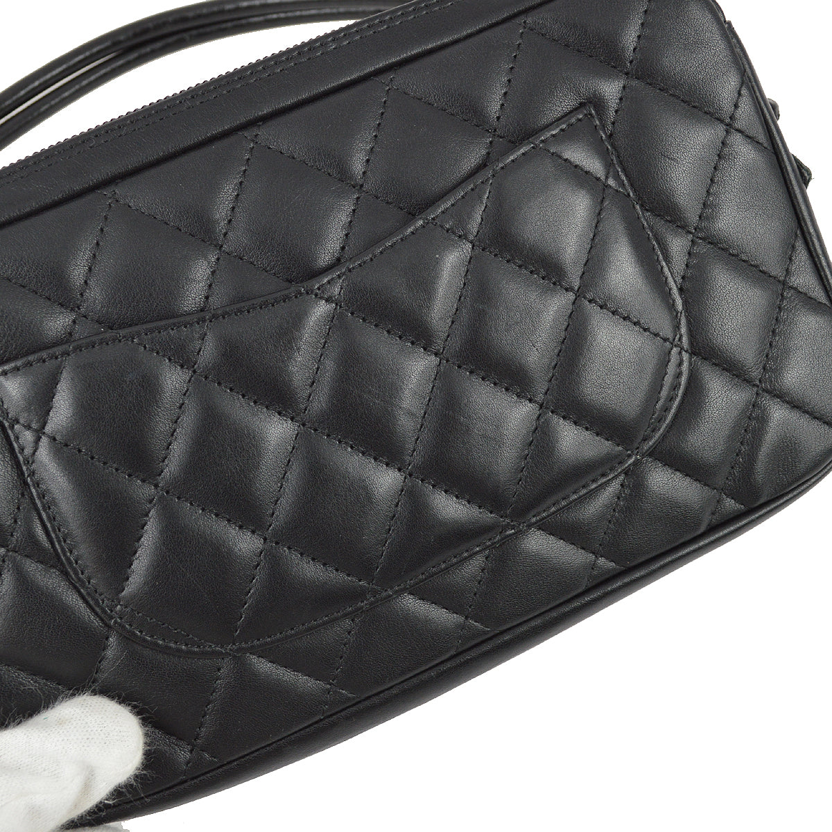 Chanel 2003-2004 Black Calfskin Cambon Ligne Handbag