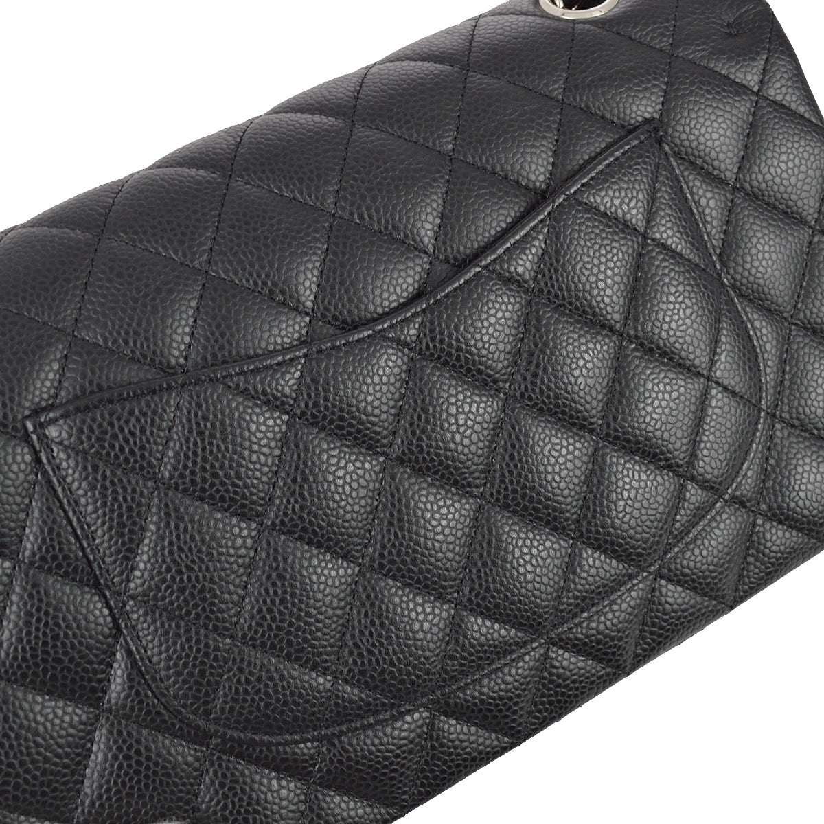 Chanel 2006-2008 Black Caviar Medium Classic Double Flap Bag SHW