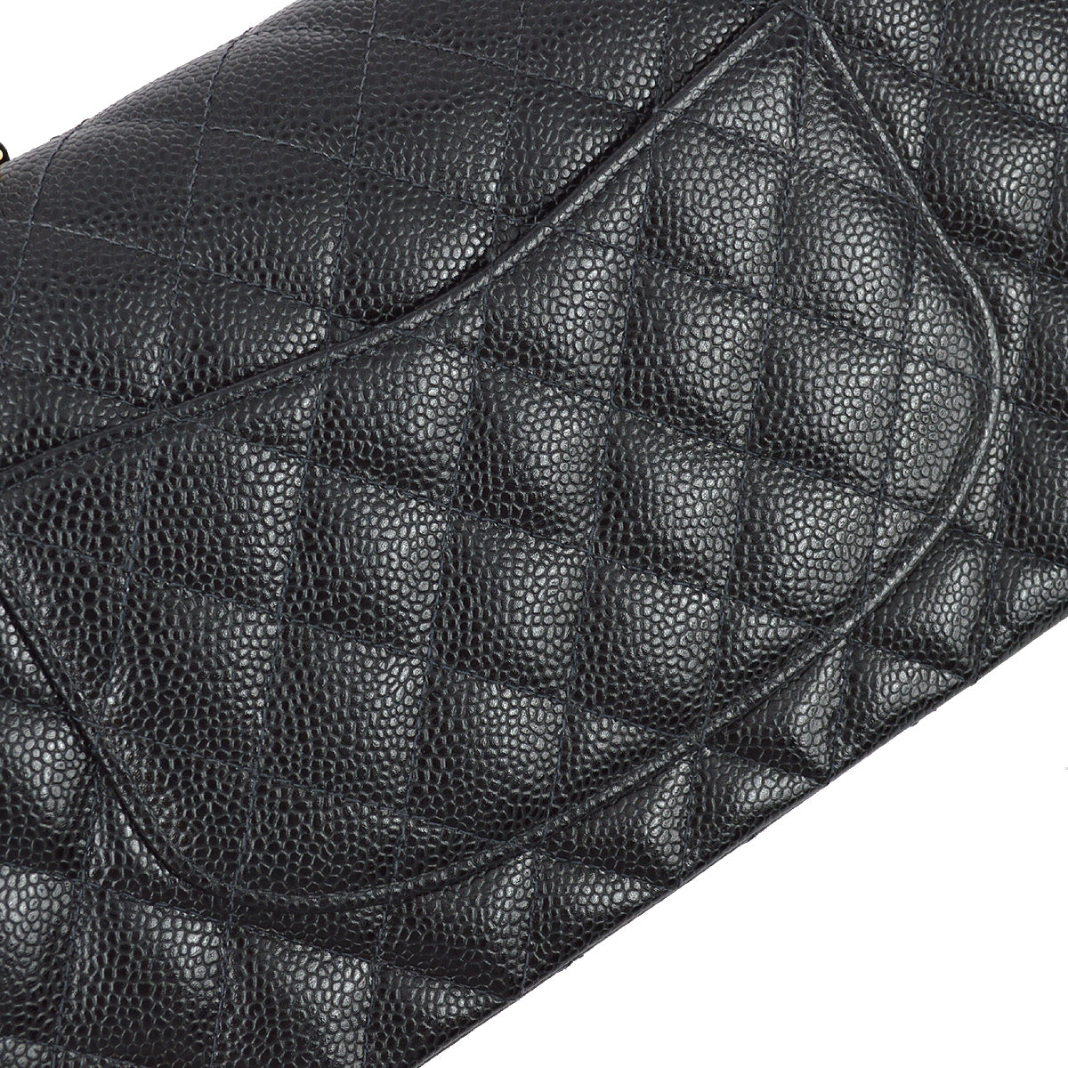 Chanel 2003-2004 Black Caviar Medium Classic Double Flap Bag