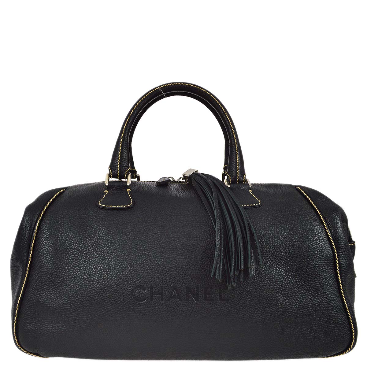 Chanel 2003-2004 Black Calfskin Boston 40