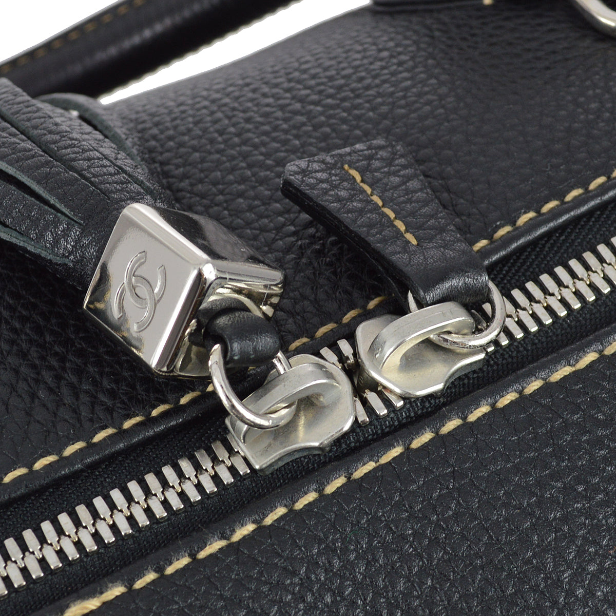 Chanel 2003-2004 Black Calfskin Boston 40