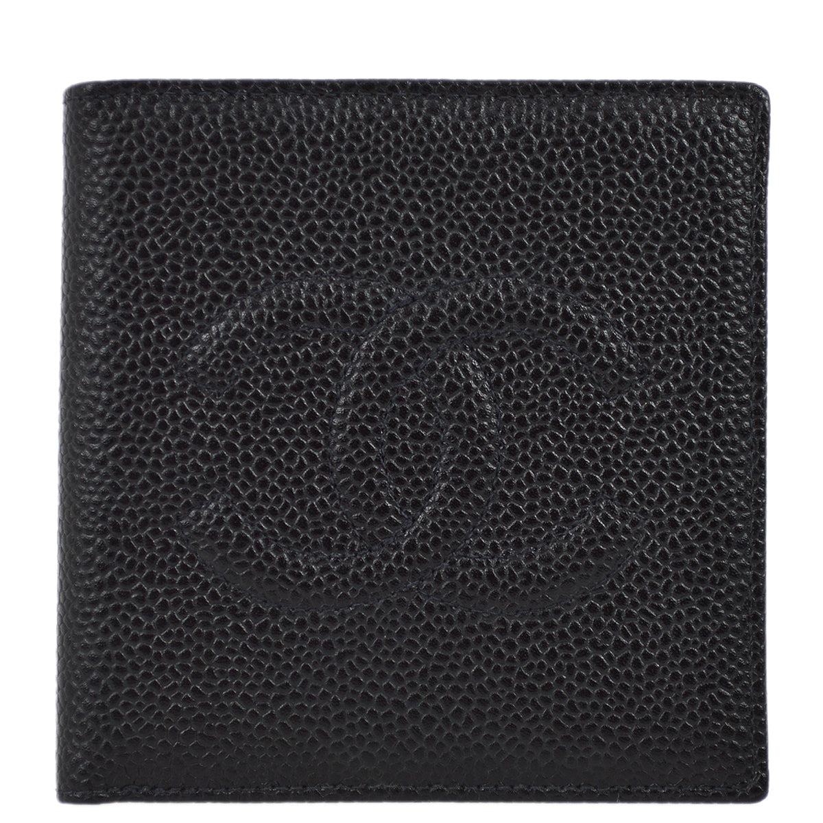 Chanel 1997-1999 Black Caviar Timeless Bifold Wallet