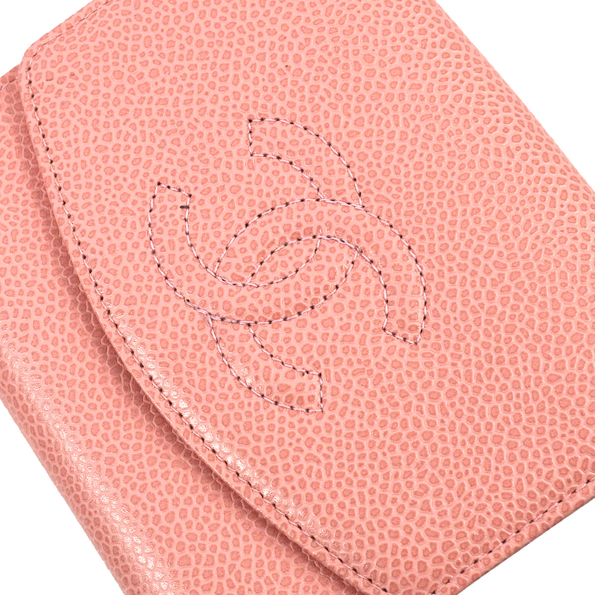 Chanel 2003-2004 Pink Caviar Timeless Bifold Wallet