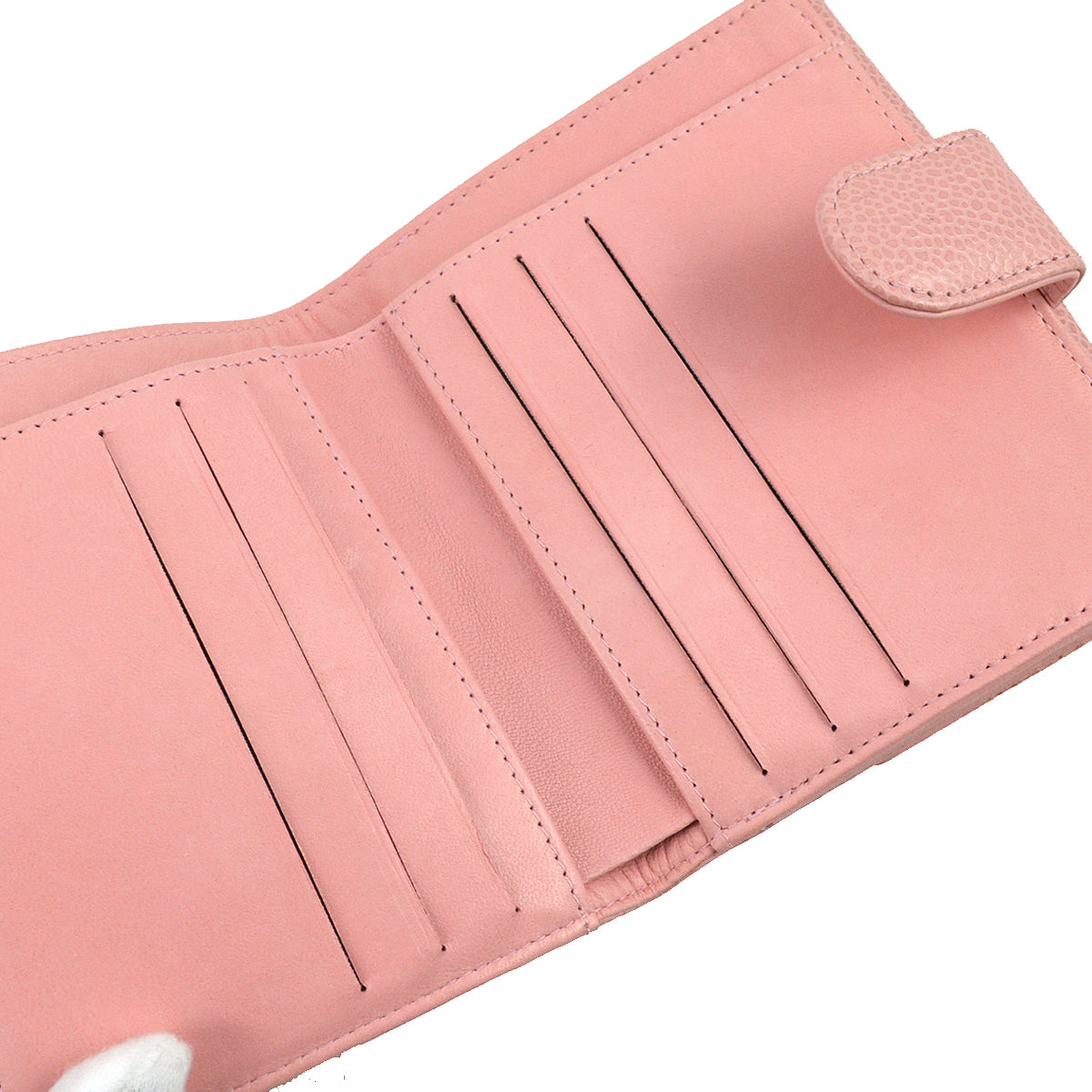 Chanel 2003-2004 Pink Caviar Timeless Bifold Wallet