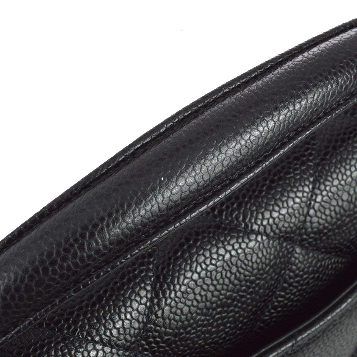 Chanel 1994-1996 Black Caviar Briefcase Business Handbag