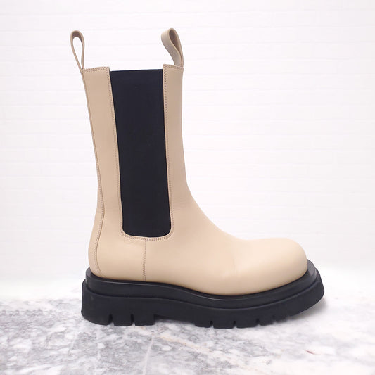 BOTTEGA VENETA LUG CHELSEA BOOTS - SIZE 39.5