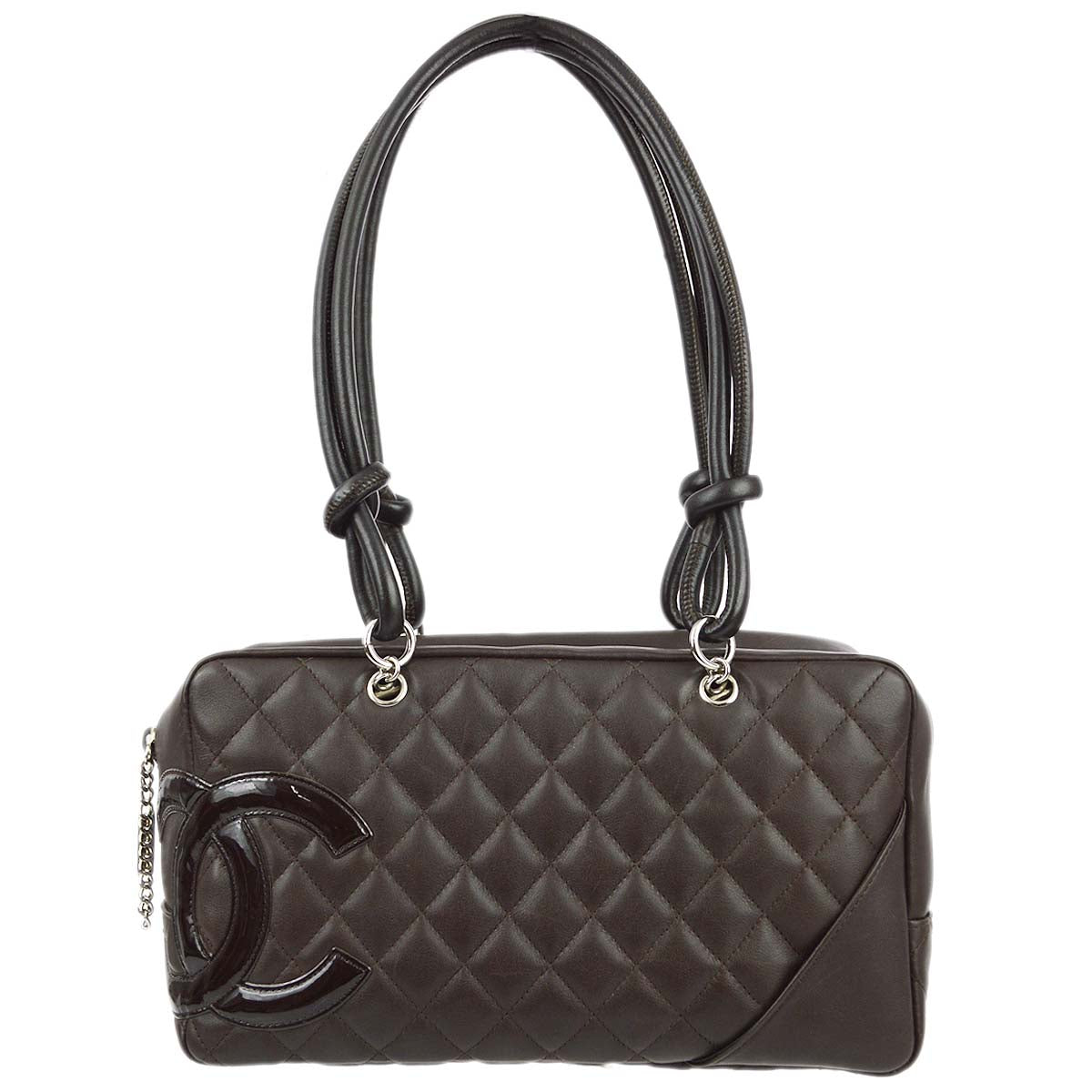 Chanel 2005-2006 Brown Calfskin Cambon Ligne Bowling Bag